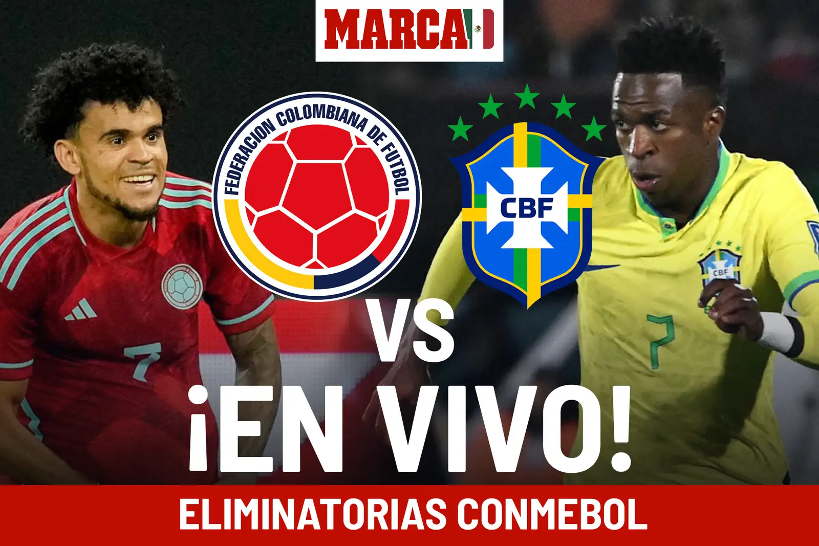 Colombia vs Brasil EN VIVO. Partido hoy Eliminatorias Conmebol